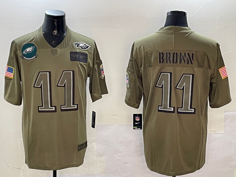 Men Philadelphia Eagles #11 Brown green 2025 Nike NFL jersey style 067->philadelphia eagles->NFL Jersey